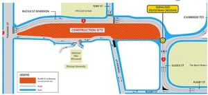 The diversion will be in place until the new underpass is completed in 2014.